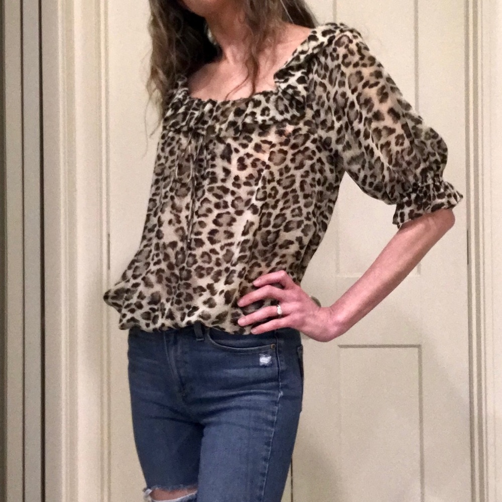 ABS Leopard Print Blouse